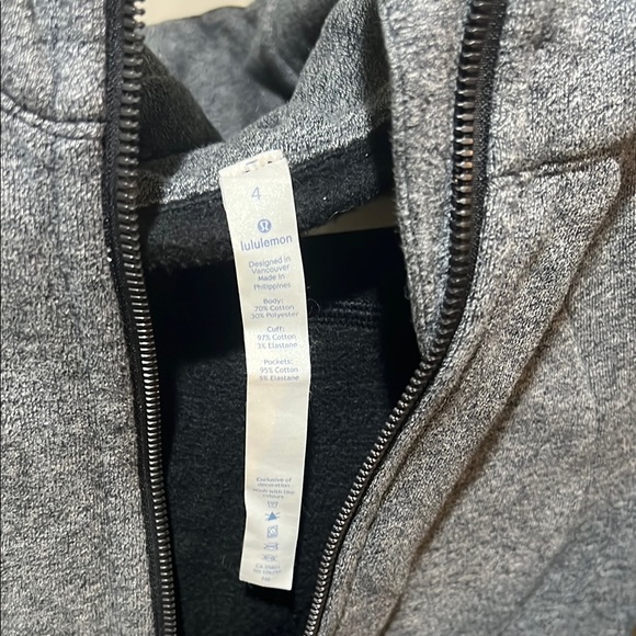 Lululemon Athletica Heathered Gray Zip-Up hoodie - Picture 2 of 2